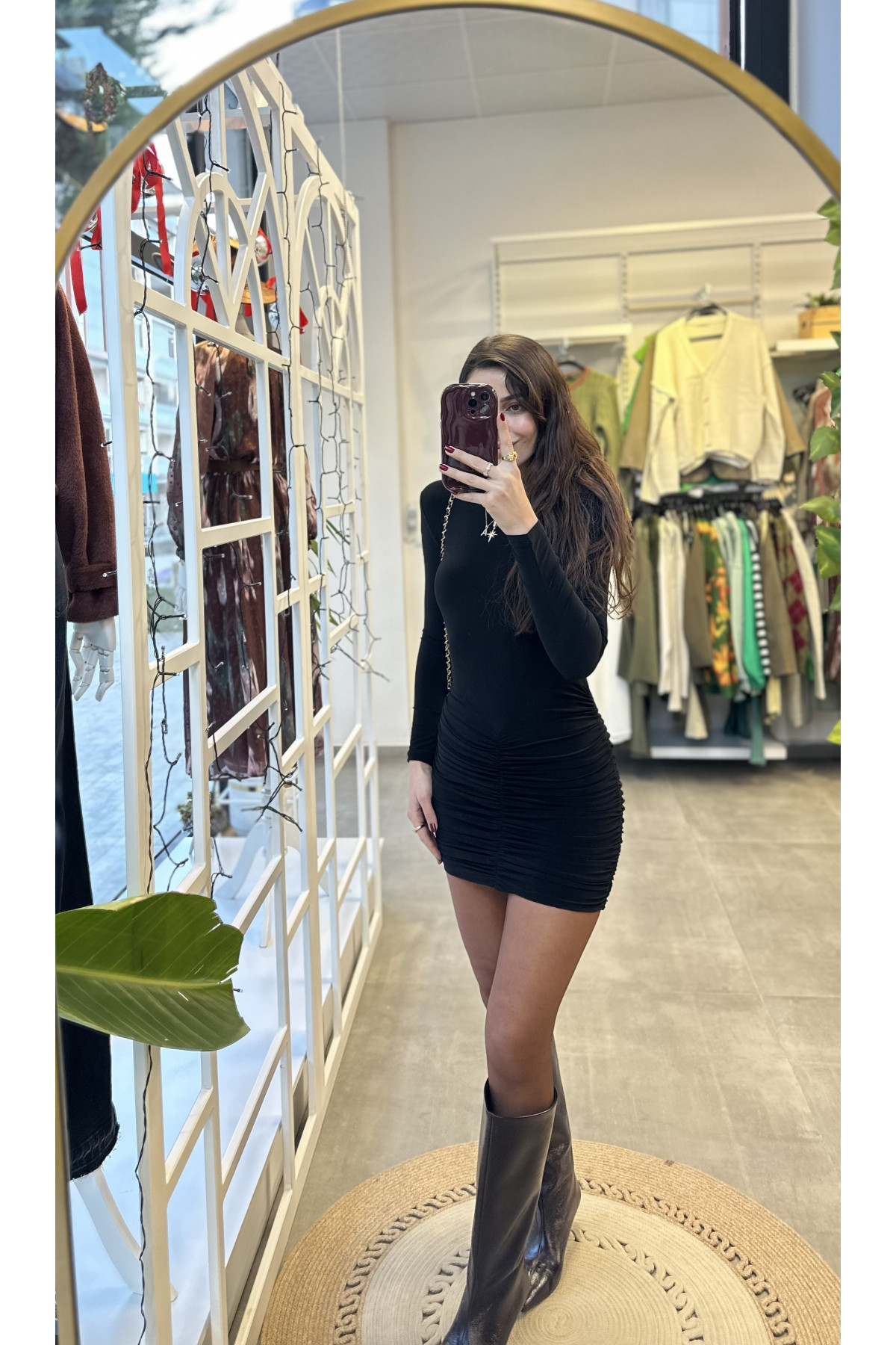 Drape Detaylı Elbise