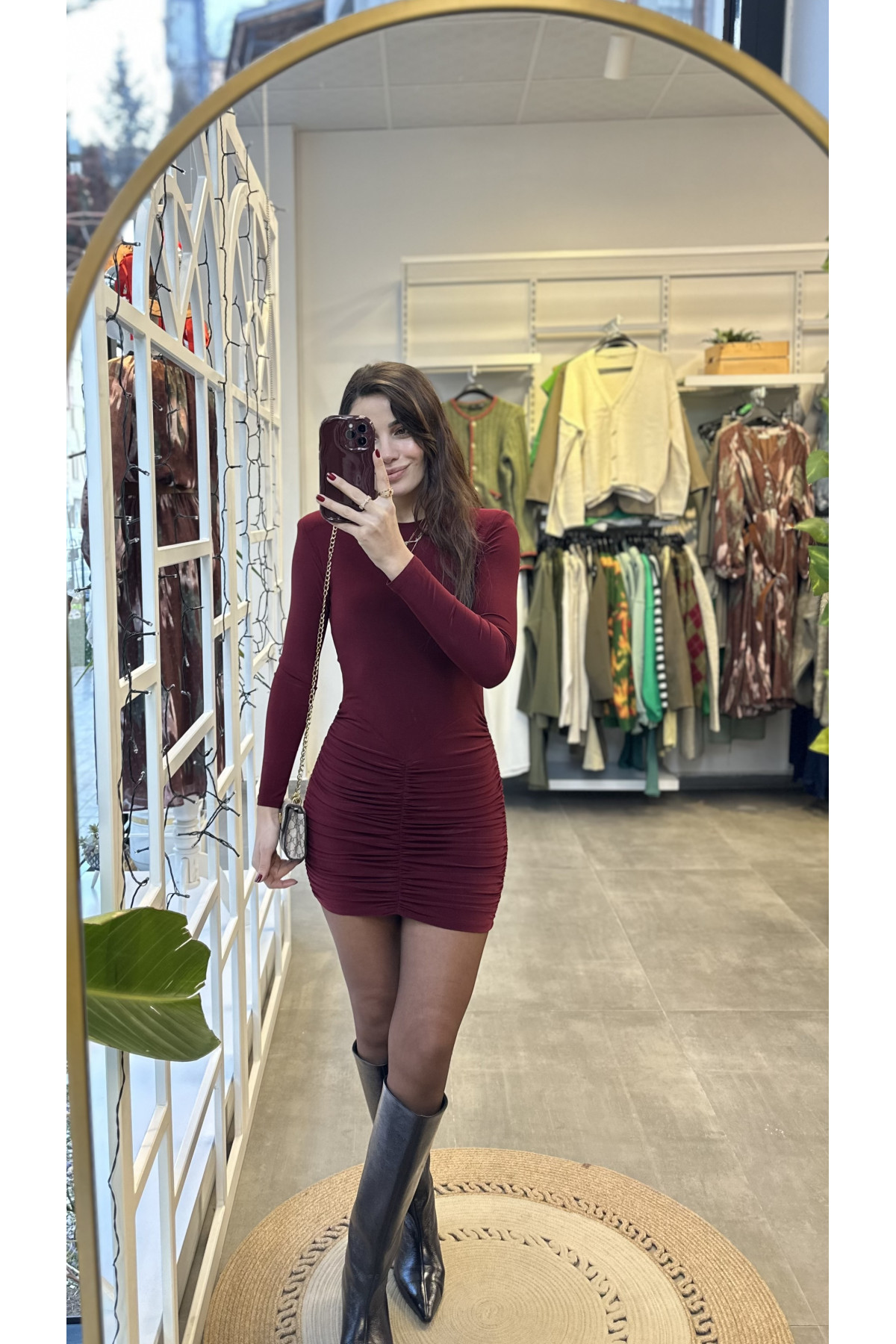 Drape Detaylı Elbise