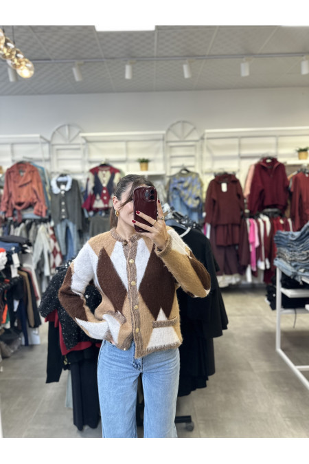 Baklava Desen Premium Hırka