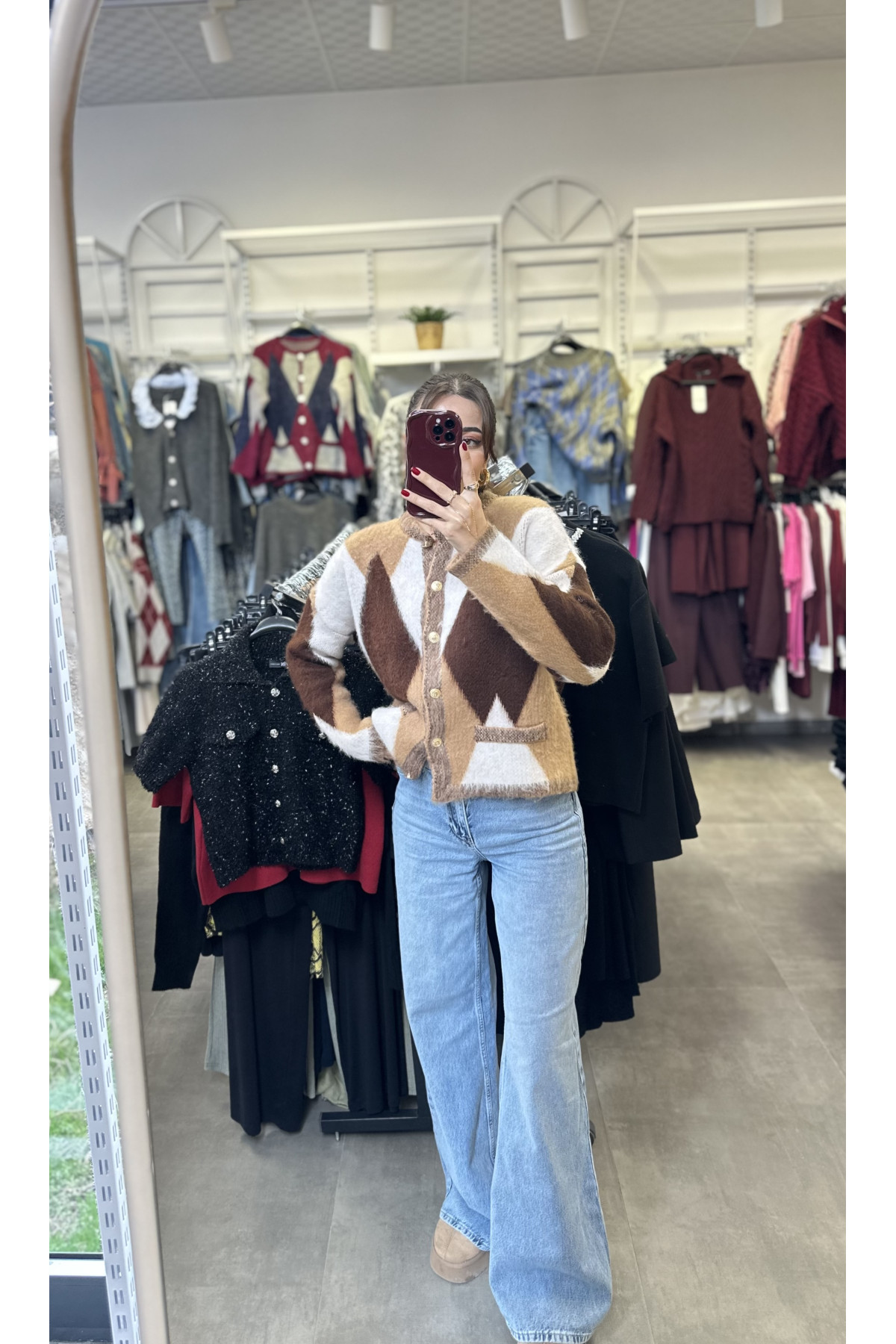 Baklava Desen Premium Hırka