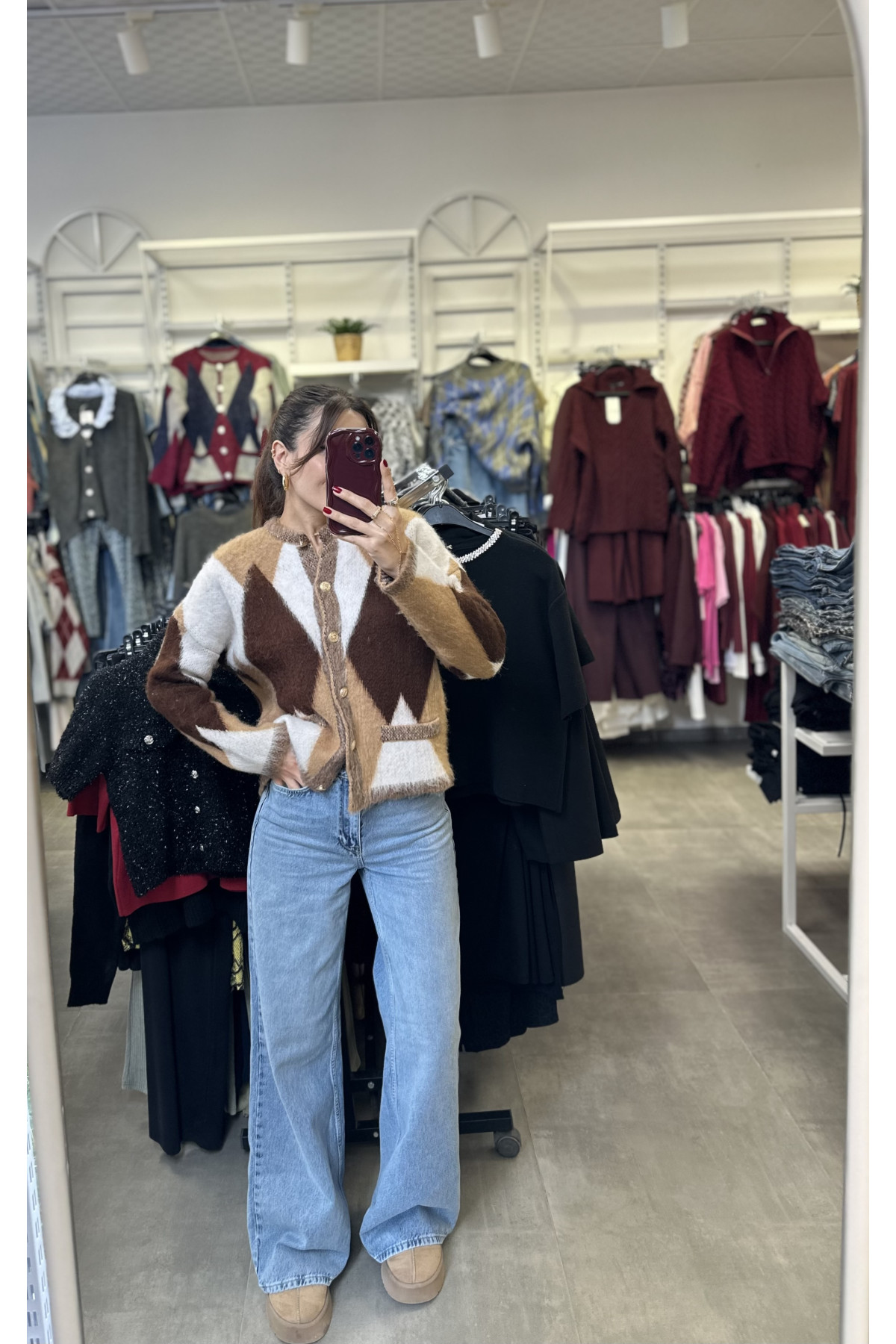 Baklava Desen Premium Hırka