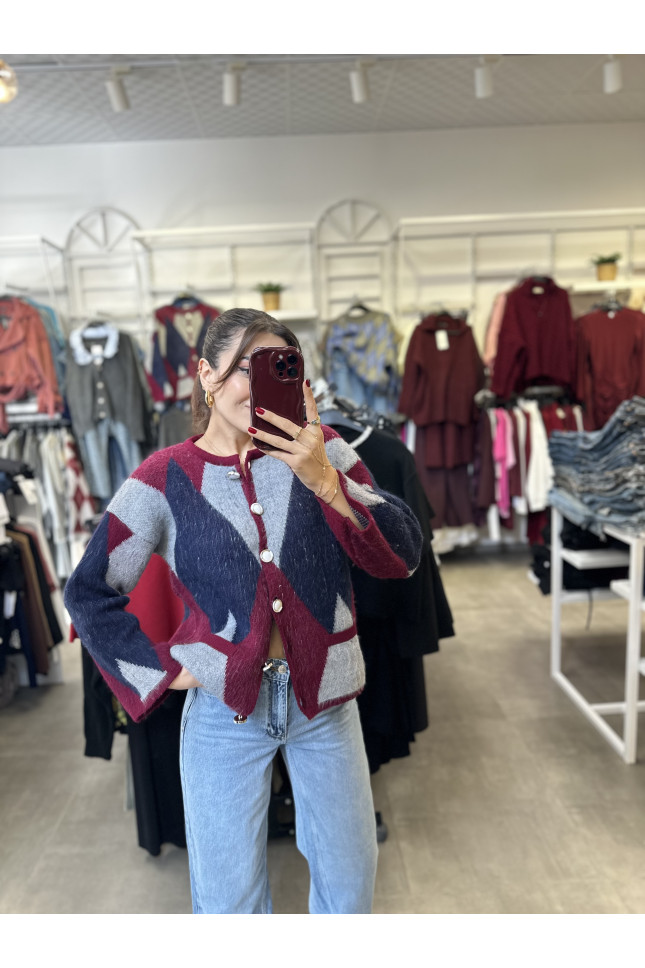 Baklava Desen Premium Hırka 2