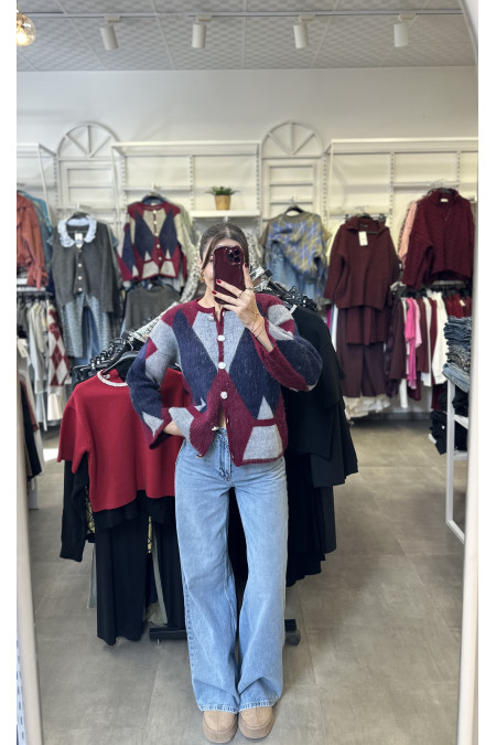 Baklava Desen Premium Hırka