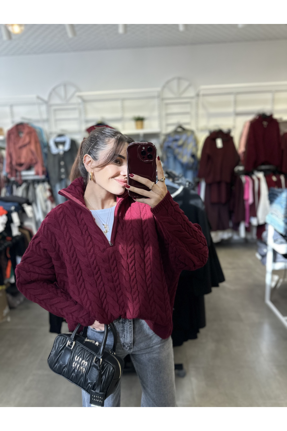 Fermuarlı Premium Kazak