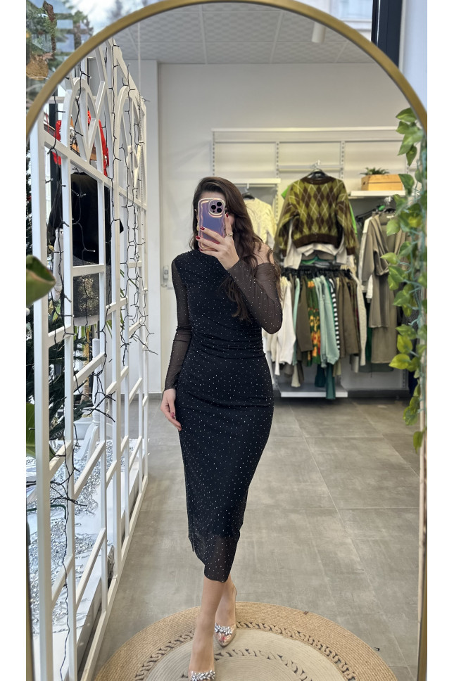 Taşlı Kalem Elbise 2