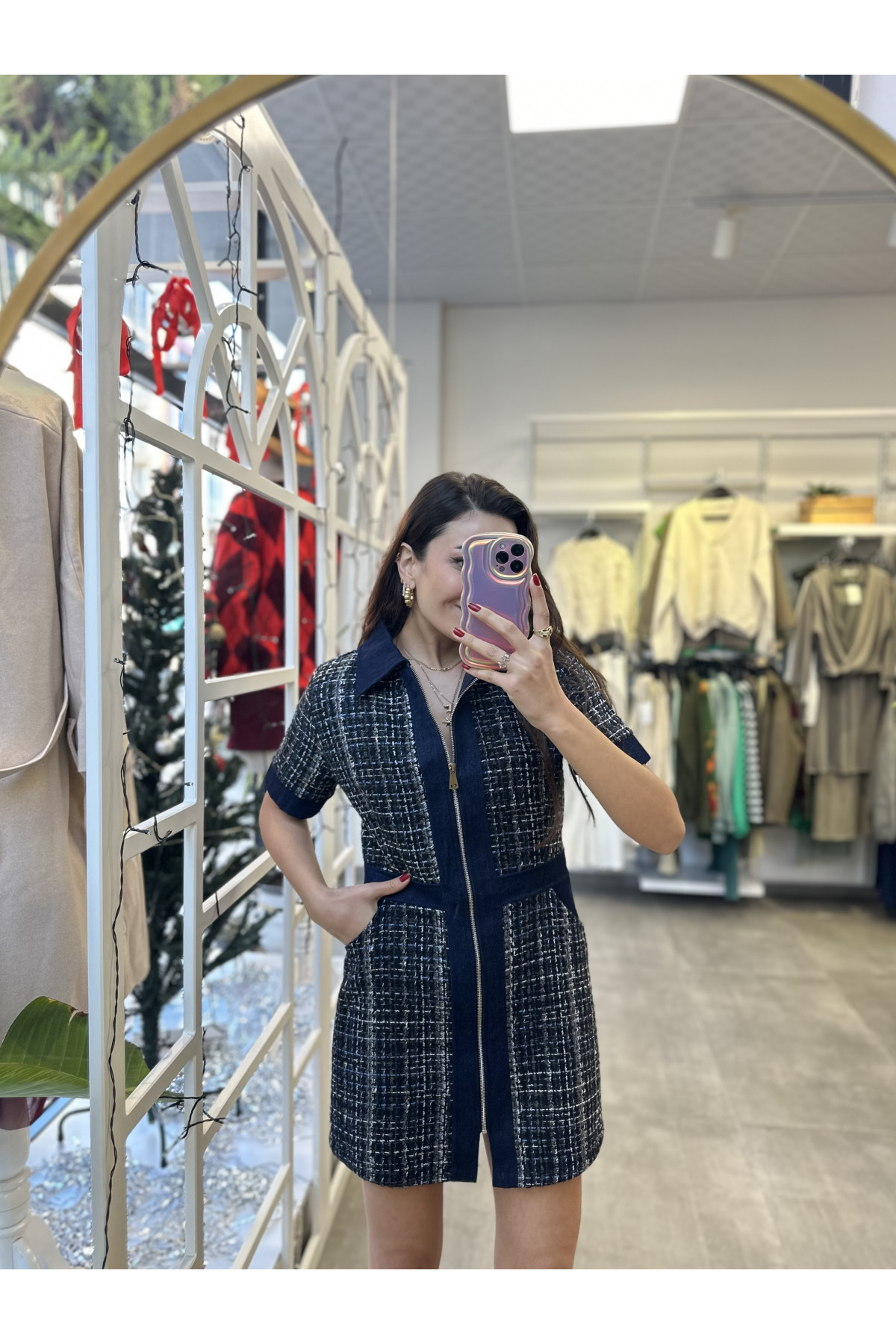 İçi Astarlı Tüvit Elbise