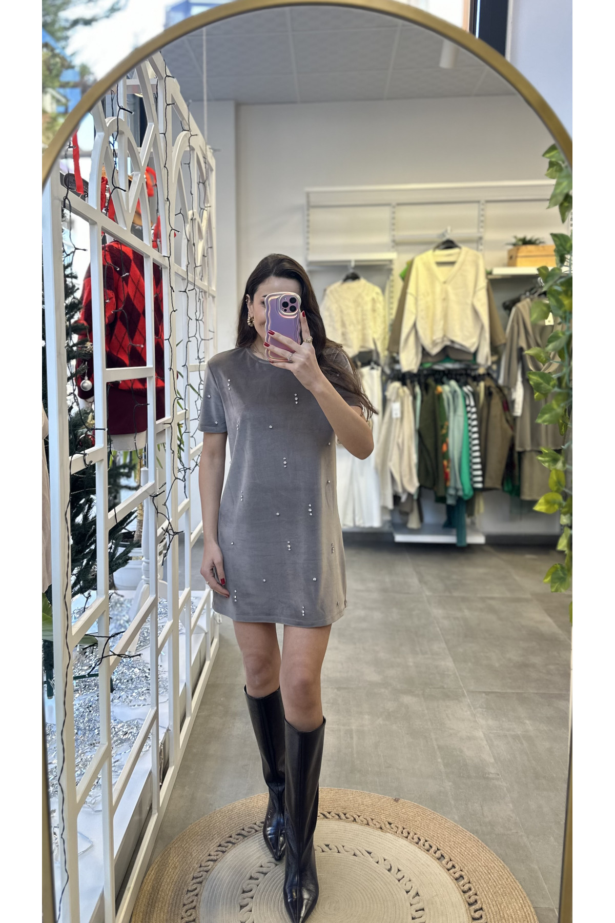 Premium Taşlı Elbise